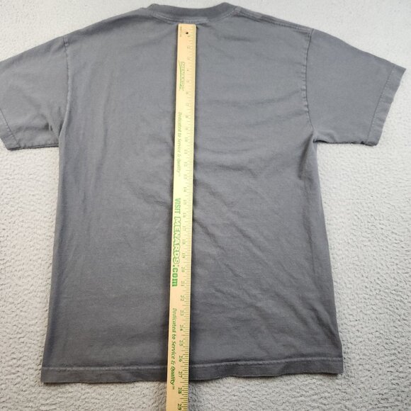 Y2K Gibson Guitar Shirt Men's Large Gray Skull Skeleton Grunge Short Sleeve Rock - Picture 9 of 9